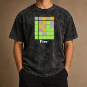 Hot Awesome Minesweeper Phew Grid Washed T-Shirt