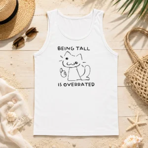 Funny Nice Neco Arc Tsukihime Being Tall Is Overrated Meme Character Doodle Tank Top