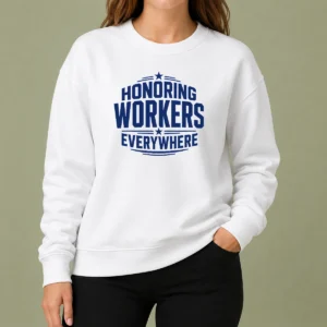 Nice Awesome Labour Day Workers Pride Line Art Sweater