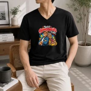 Premium Grandparents Day Best Grandparents Ever Graffiti V-Neck Shirt