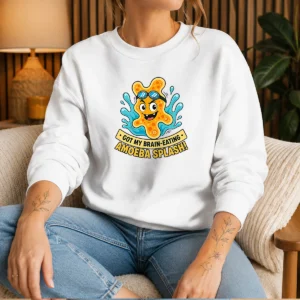 Original Playful Brain Amoeba Minimalist Humor Sweater
