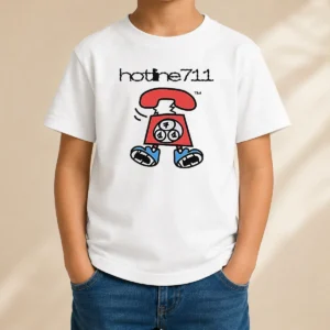Good Telephone Cartoon Hotline711 Shirt - Image 9