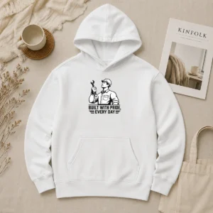 Top Premium Labour Day Minimalist Built With Pride Every Day Hoodie
