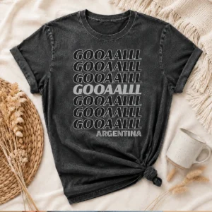 Awesome Pretty Gooaalll Soccer Argentina Fan Goal Washed T-Shirt