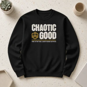 Nice Awesome Chaotic Good Good Intentions Questionable Methods Sweater