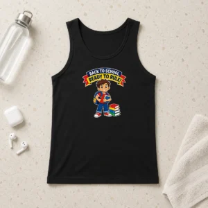 Nice Back To School Ready To Rule Vector Tank Top