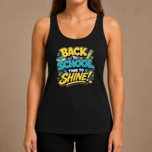 Premium Back To School Time To Shine Vector Tank Top