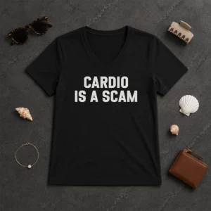 Pretty Top Cardio Is A Scam V-Neck Shirt