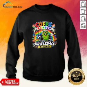 Pretty Vibrant Coffs Rainbow Pickleball Enthusiast Sweatshirt
