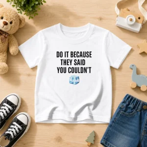Funny Do It Because They Said You Couldn'T ICE Cube Quote Copy Kids T-Shirt
