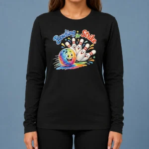 Original Bowling For Strike Watercolor Long Sleeve Shirt