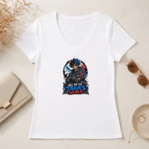 Pretty Official Takas World Anime Characters Streetwear V-Neck Shirt