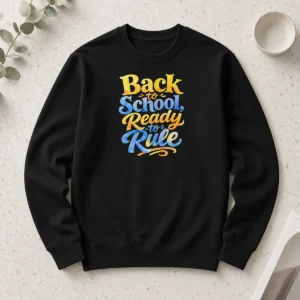 Top Pretty Back To School Ready To Rule Watercolor For Students Long Sleeve Shirt