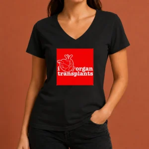Funny I Heart Organ Transplants Transplant Awareness V-Neck Shirt