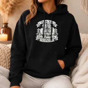 Pretty Grandparents Day Gratitude Sketch Family Hoodie