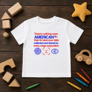 Pretty There Is Nothing More American Than To Have Your Data Collected And Stored By Every Mega Corporation Kids T-Shirt