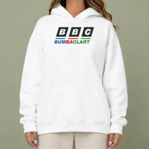 Good BBC Bumbaclart Hoodie in charcoal gray with front pocket and adjustable drawstring hood