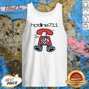 Funny Telephone Cartoon Hotline711 Tank Top