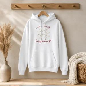 Funny Late Stage Capitalism Smiley Face Political Satire Hoodie