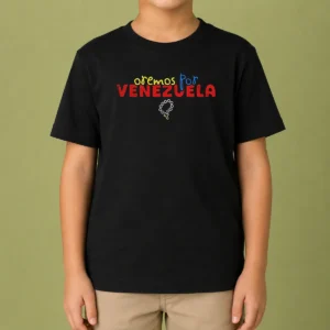 Funny Oremos Por Venezuela Religious Rosary Kids T-Shirt