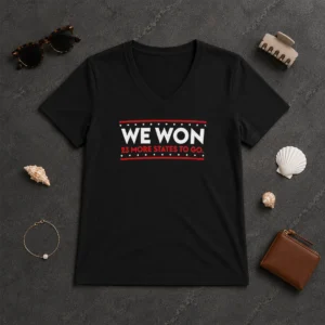 Original We Won 23 More States To Go V-Neck Shirt