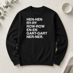 Original Henry Gardener Stutter Text Typography Long Sleeve Shirt