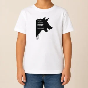 Funny Wolf Then The Wolf Arrives Not To Create The Problem But To Reveal It Kids T-Shirt