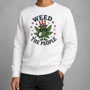 Awesome Nice Weed The People Cannabis Uncle Sam Character Patriotic Leaf Symbol Sweater
