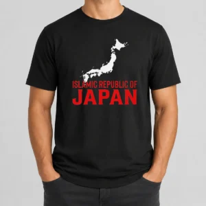 Premium Islamic Republic Of Japan t shirt in white, crew neck, short sleeve casual garment