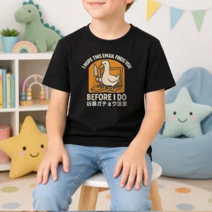 Pretty I Hope This Email Finds You Before I Do Duck Kids T-Shirt