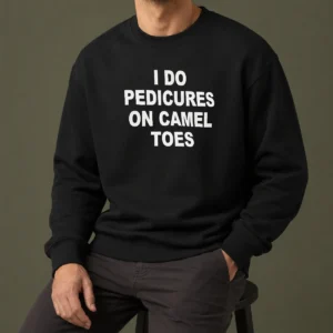 Nice I Do Pedicures On Camel Toes Humor Slogan Sweater