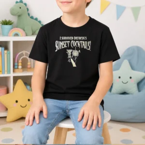 Nice I Survived Patricias Sunset Cocktails Kids T-Shirt