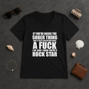 Hot If You'Re Doing The Sober Thing And It Feels Like No One Gives A F Keep The Plug In The Jug I Do V-Neck Shirt