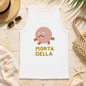 Original Mortadella Food Cartoon Character Salami Meat Tank Top