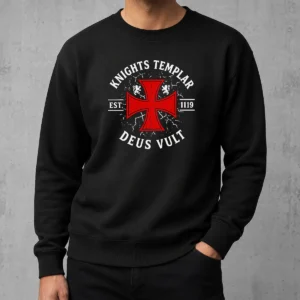 Awesome Knights Templar Est 1119 Deus Vult Crusader Sweater