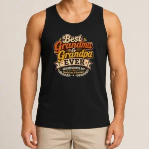 Hot Grandparents Day Vintage Best Grandma Grandpa Tank Top