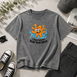 Hot Cheeky Brain Suck Amoeba Minimalist Washed T-Shirt