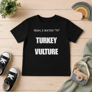 Official Yeah I Watch TV Turkey Vulture Kids T-Shirt