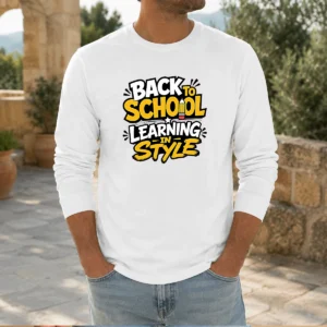 Good Back To School Learning In Style Silhouette Long Sleeve Shirt