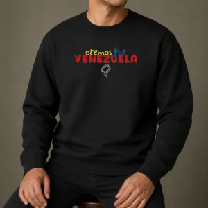 Funny Oremos Por Venezuela Religious Rosary Sweater