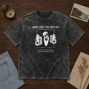 Pretty WD Gaster What Did You Say Disassociating Meme Washed T-Shirt