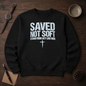 Original Saved Not Soft Stand Firm Act Like Men Christian Sweater