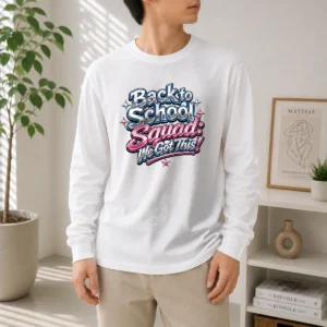 Top Back To School Squad Y2K Chrome Long Sleeve Shirt