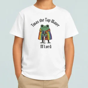 Top Twas The Tap Water Frog LGBTQ Pride Kids T-Shirt