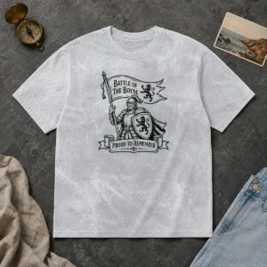 Official Nice Battle Of The Boyne Pride Line Art Washed T-Shirt
