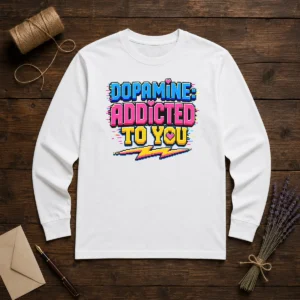Pretty Dopamine Addicted To You Pixel Love Long Sleeve Shirt