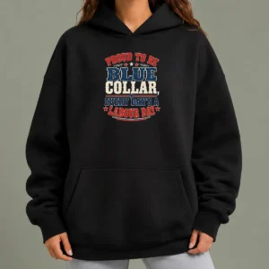 Official Labour Day Vintage Blue Collar Pride Hoodie