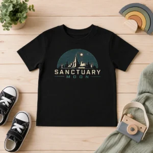 Premium Funny Moonbase After Dark Geek Kids T-Shirt