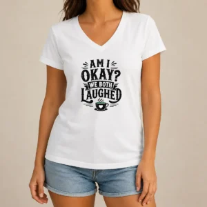 Top Good Halloween Coffee Quote Silhouette V-Neck Shirt