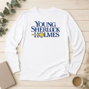 Funny Young Sherlock Holmes Movie Logo 1985 Film Long Sleeve Shirt